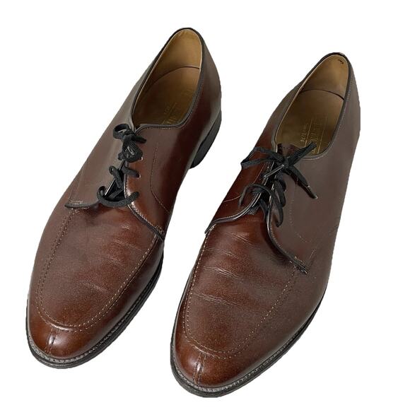 Vintage E T Wright Brown Leather Oxford Lace Up Dress Shoes Comfort Men’s 11.5 main image 12